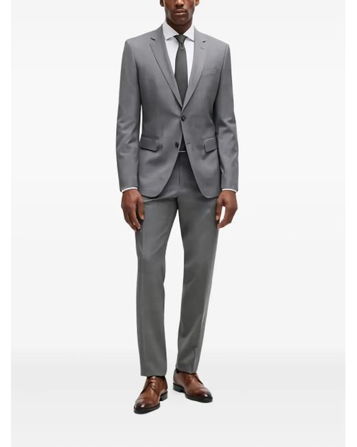 Boss Brown Cap-Toe Derby Shoes for men
