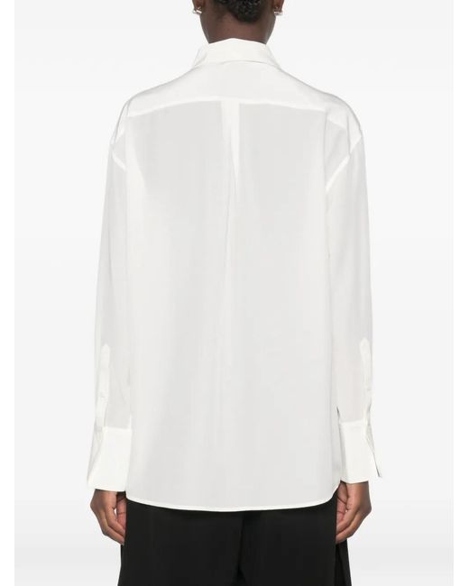 Totême White Silk Crepe Shirt