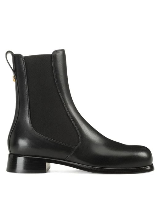 Sergio Rossi Black 25Mm Avenue Chelsea Leather Boots