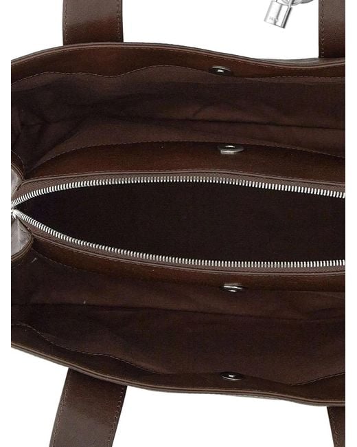 OSOI Brown Shell Duffel Leather Shoulder Bag