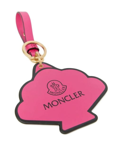 Moncler Pink Leather Keyring