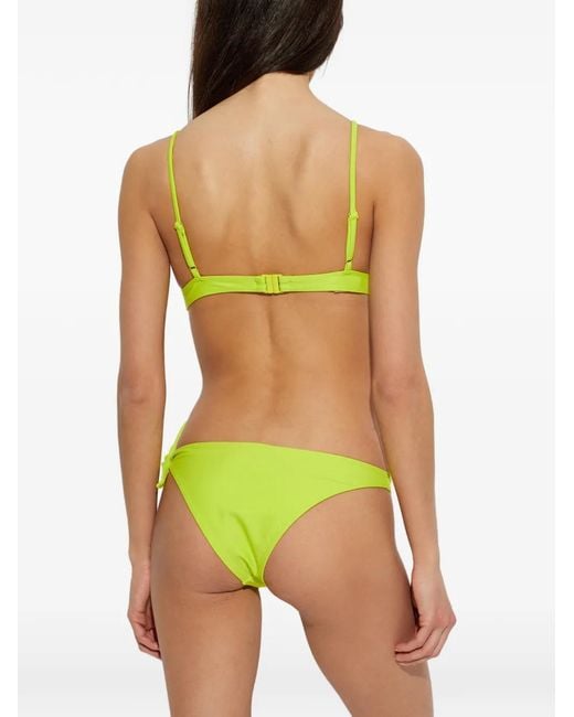 Coperni Yellow Floral-Appliqué Bikini Bottom