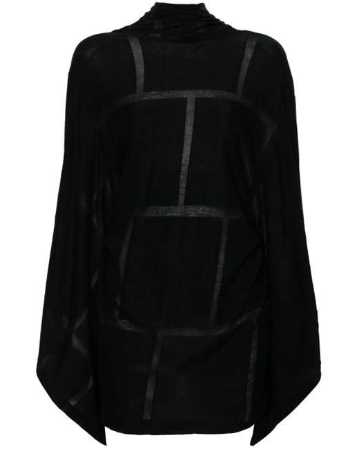 Yohji Yamamoto Black Draped Cardi-Coat