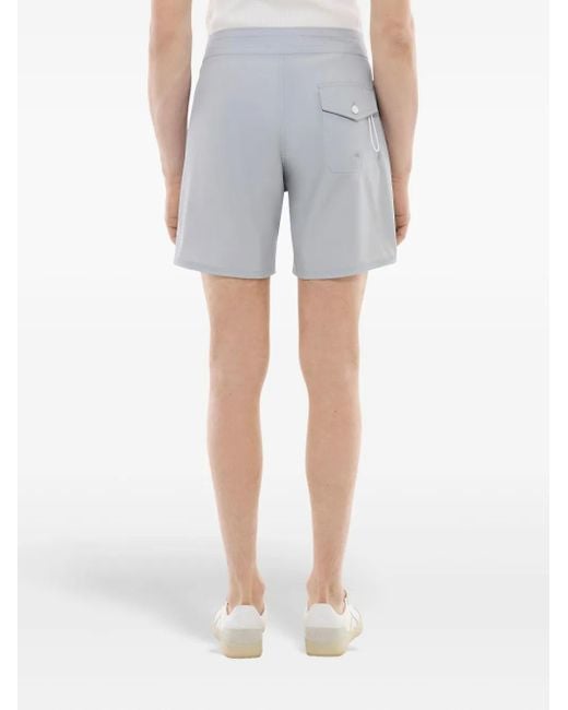 Fursac Gray Logo-Print Swim Shorts for men