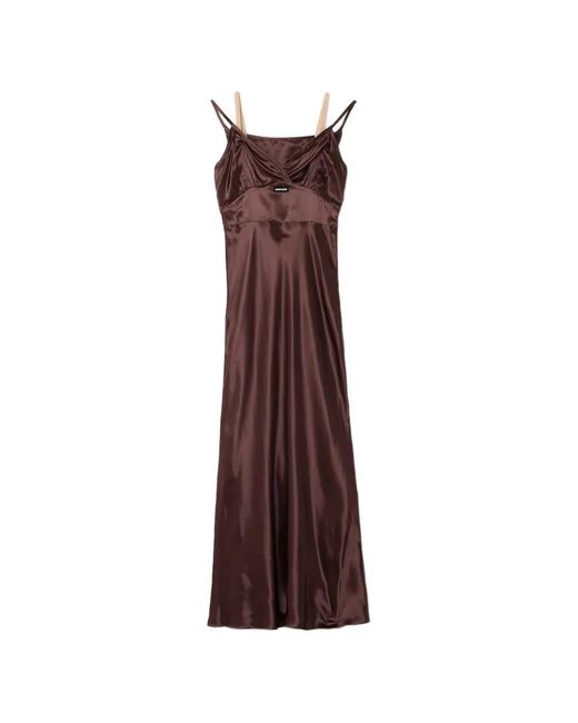 Miu Miu Purple Long Satin Dress