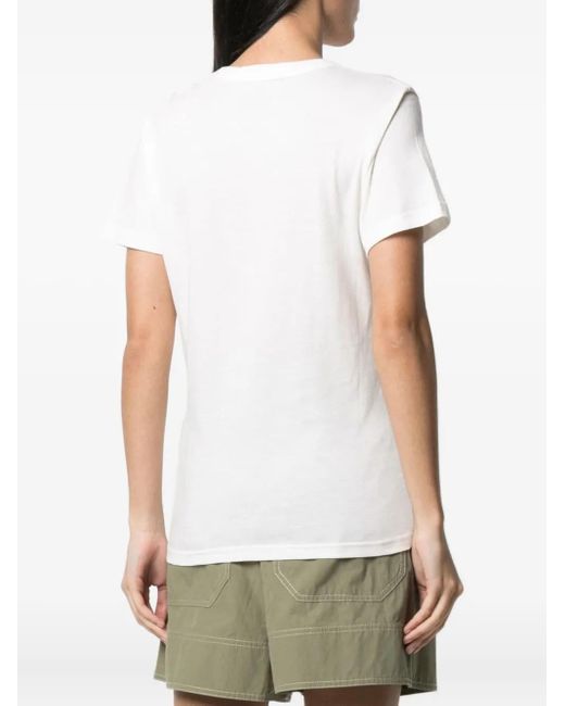 10 Corso Como White T-Shirt mit Schmetterling-Print