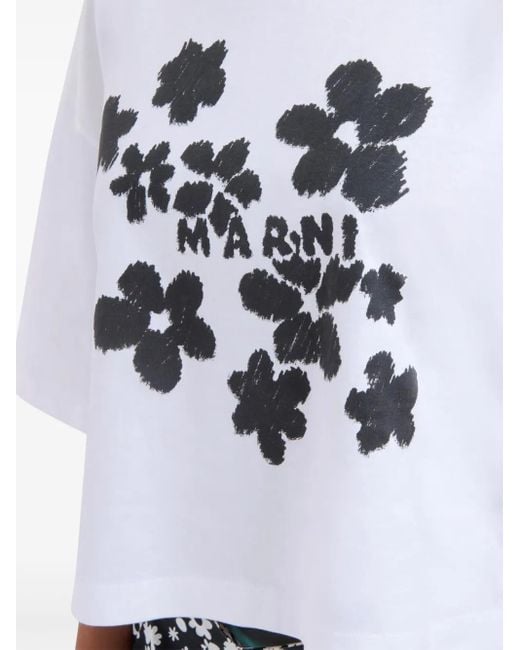Marni White Boxy T-Shirt