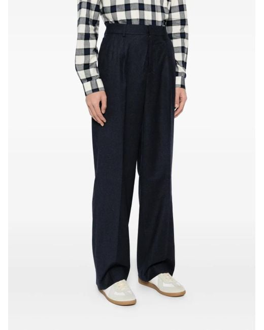 Lacoste Blue Wool Trousers for men
