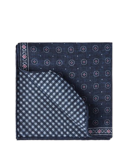 Brunello Cucinelli Blue Silk Foulard for men