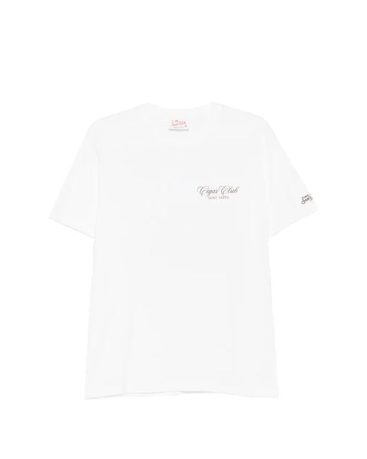 Mc2 Saint Barth White Portland Graphic-Print T-Shirt for men