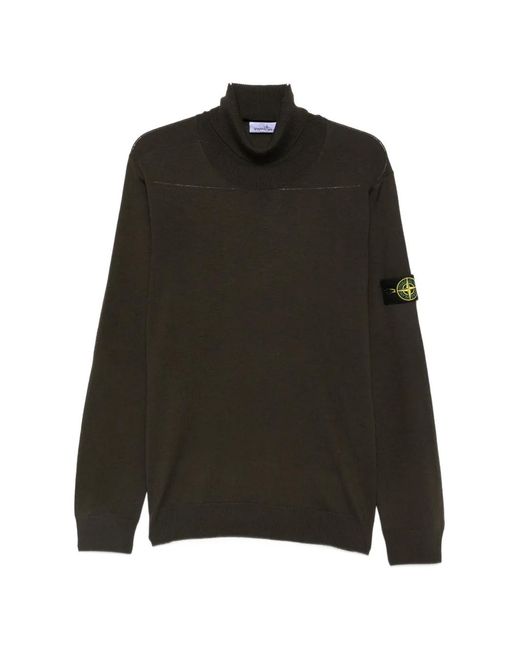 Pull À Patch Logo Stone Island pour homme en coloris Black