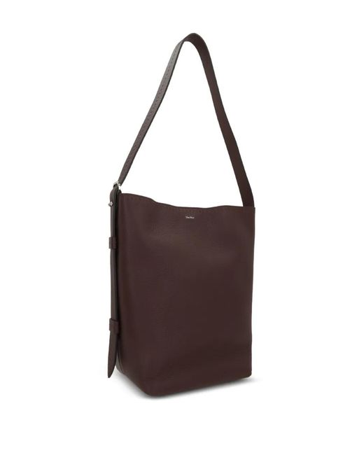 Max Mara Brown Medium Archetipo Leather Tote Bag