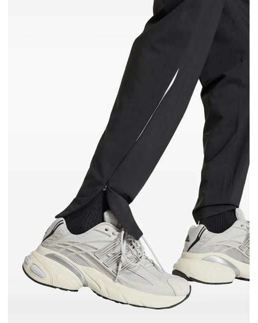 Adidas Black Tech Trefoil Essentials Track Pants for men
