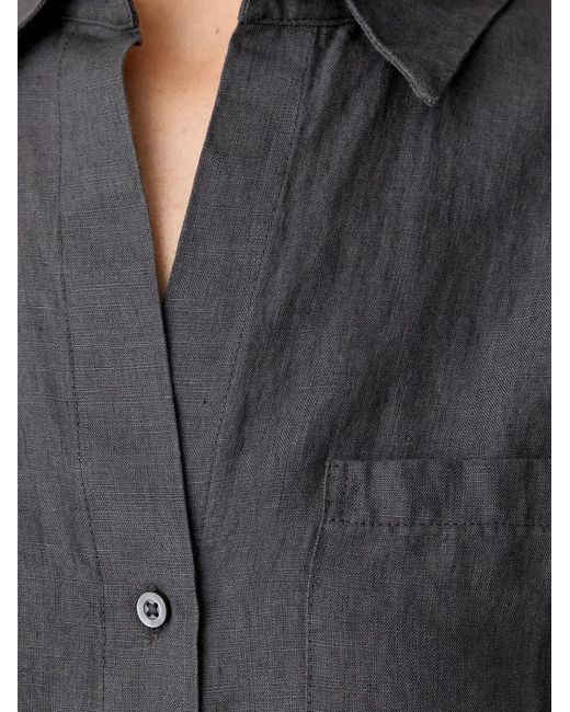 Marc O' Polo Black Short-Sleeve Button-Up Shirt