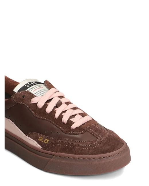 Sneakers Con Inserti di Stkn in Brown