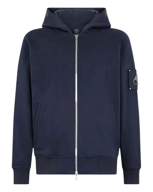 Moose Knuckles Blue Hartsfield Zip-Up Hoodie for men