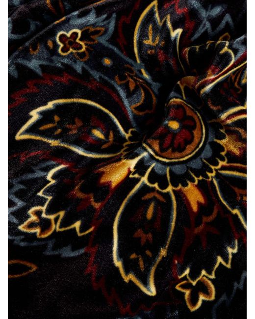 Etro Black Floral Velvet Dress