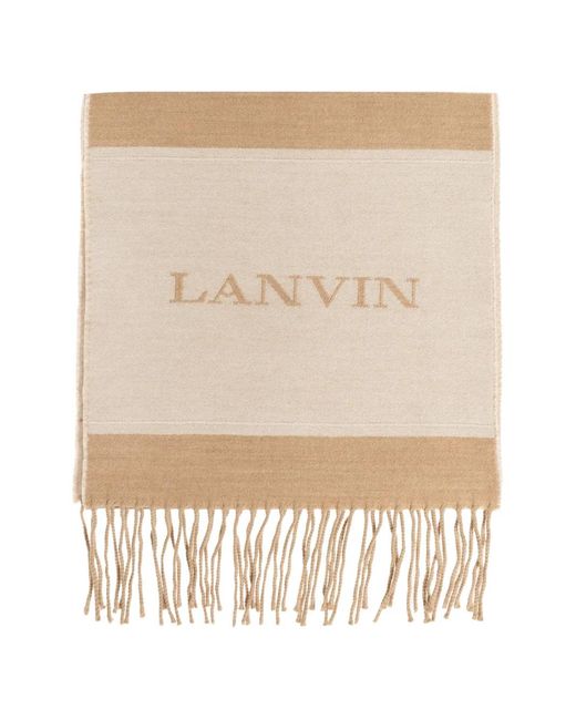 Lanvin Natural Fringed Scarf