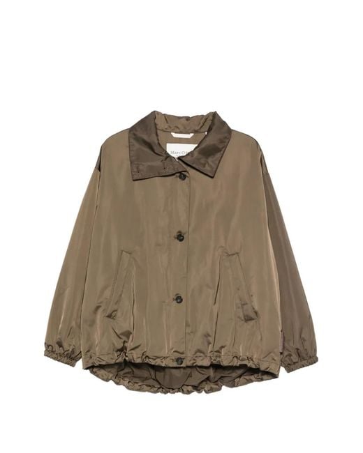 Marc O' Polo Brown Elasticated-Hem Jacket
