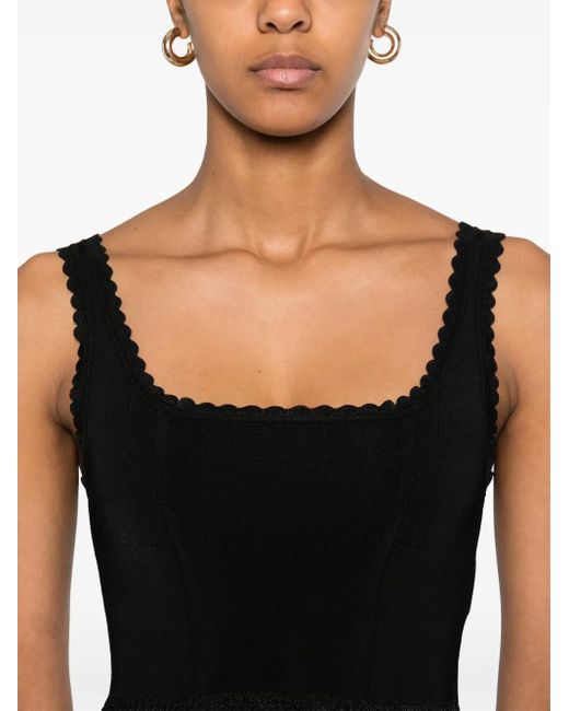 Sandro スカラップ タンクトップ Black