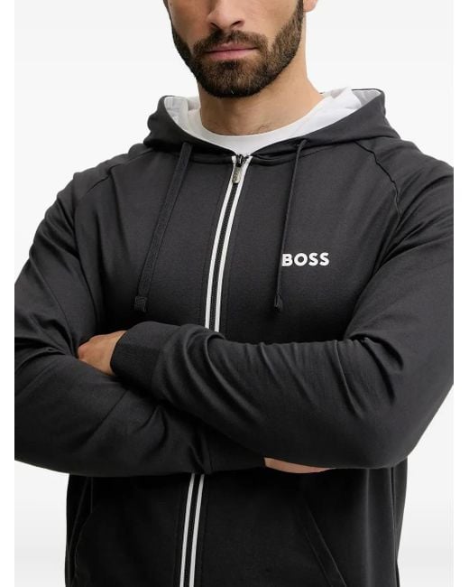 Boss Black Zip-up Hoodie for men