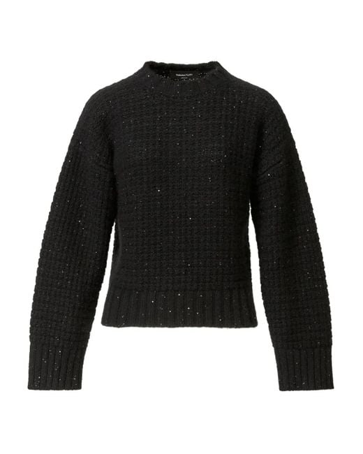 Fabiana Filippi Black Sequin-Embellished Sweater