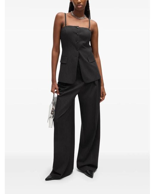 HUGO Black Striped Top