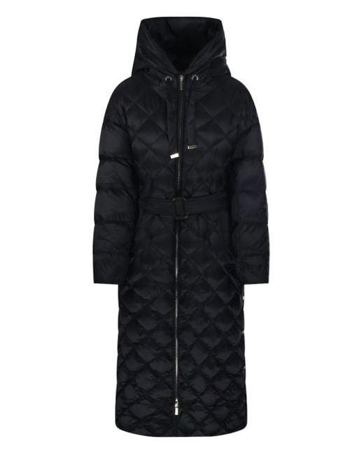 Max Mara Quilted Down Coat Black
