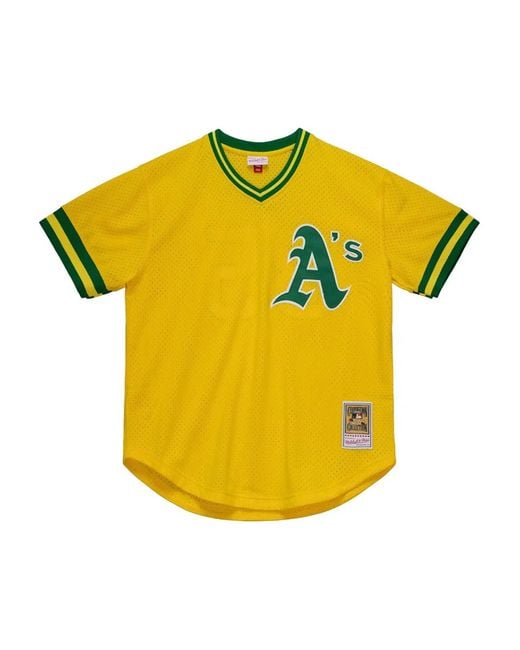 Mitchell & Ness Mlb Athletics 1984 Rickey Henderson T-Shirt in het Yellow voor heren