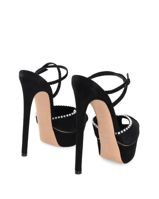 Casadei Black 140Mm Flora Jolly Sandals