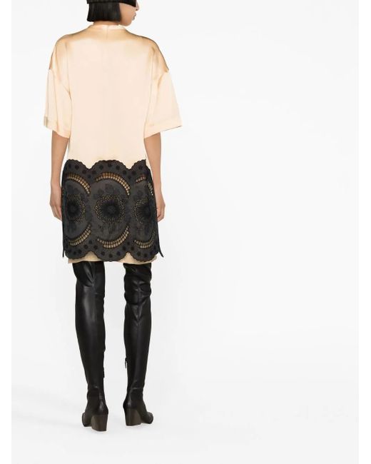 Stella McCartney Black Lace-Embroidered Minidress