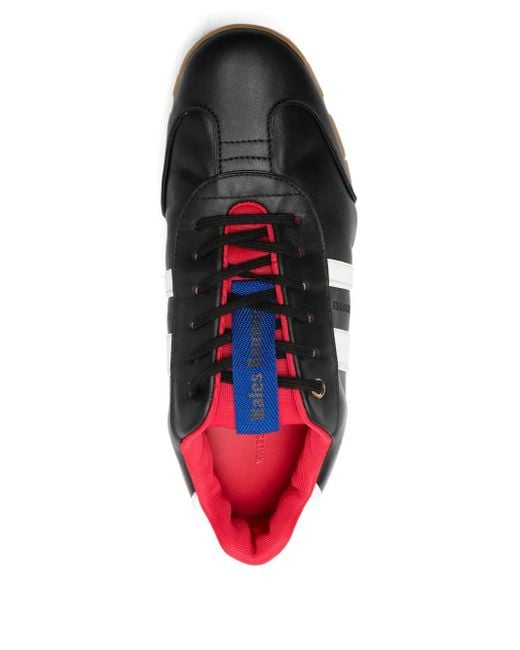 Wales Bonner Black Striped Lace-Up Sneakers
