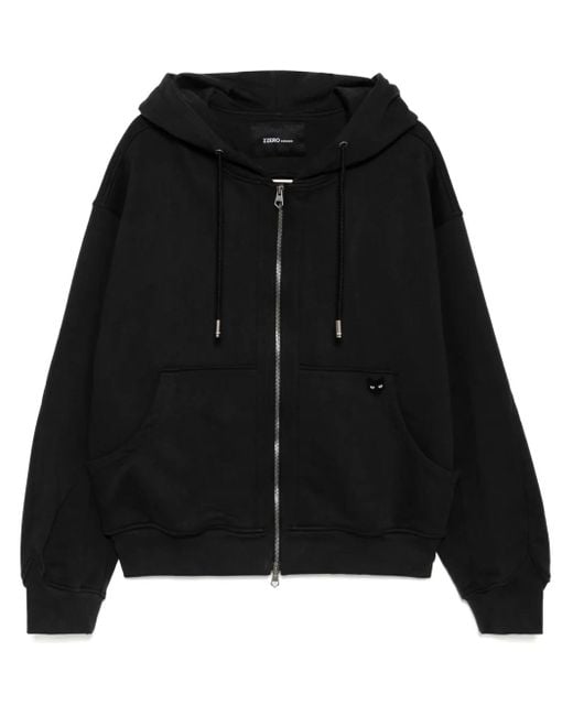 Sudadera con capucha y cremallera ZZERO BY SONGZIO de hombre de color Black