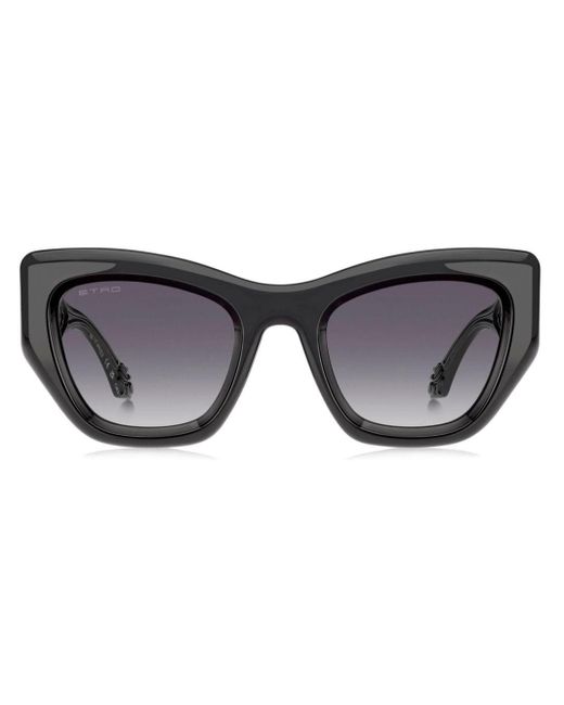 Etro Gray Paisley Cat-Eye-Sonnenbrille