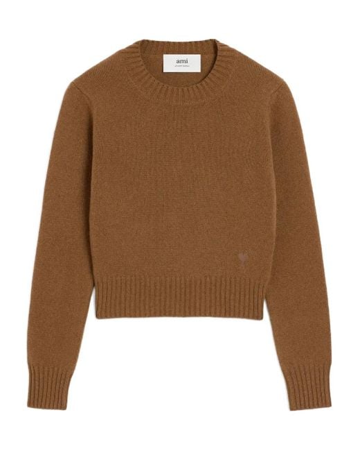 Cashmere Knitwear AMI de color Brown