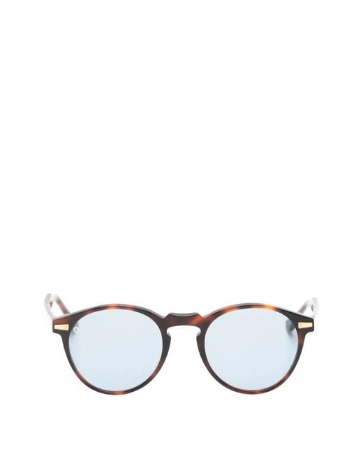 Kyme Brown Miki Tortoiseshell-Pattern Round-Frame Sunglasses