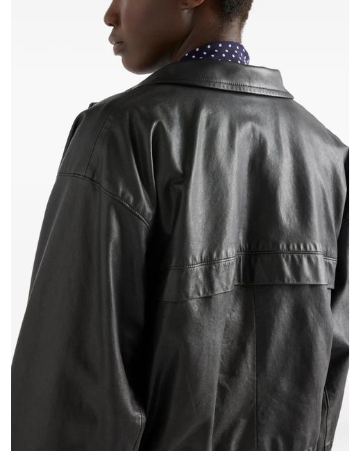 Prada Black Nappa-Leather Jacket