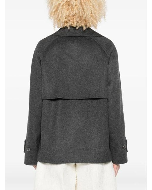 Joseph Black Double-Breasted Coat