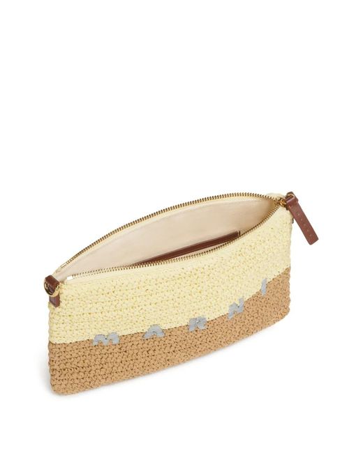 Marni Natural Paper Raffia Seaside Pouch