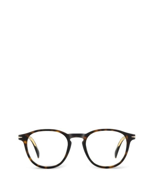 David Beckham Black Round-Frame Glasses
