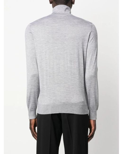 Zegna Blue Roll Neck Jumper for men