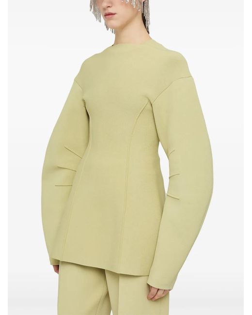 Jil Sander Natural Piped Pullover