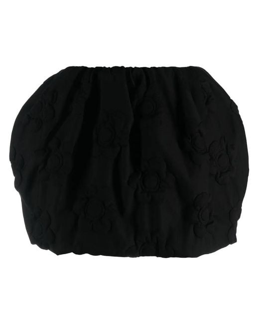 Max Mara Black Ruched Puffball Skirt