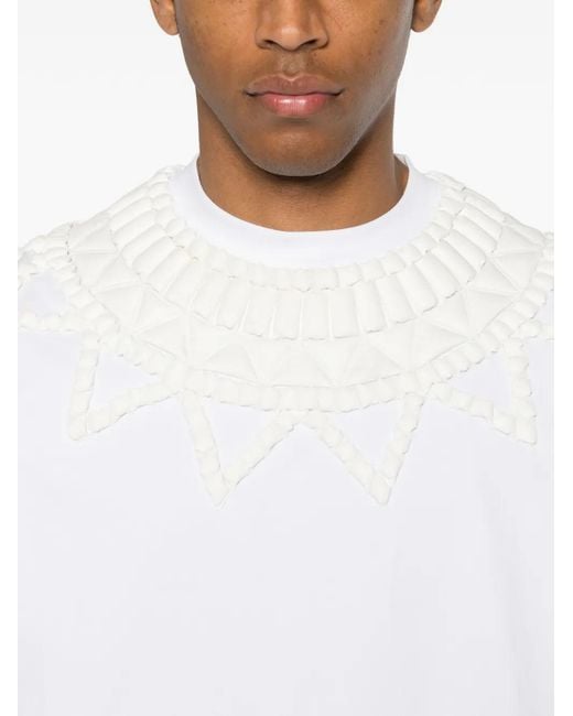 RAXXY White Quilted-Detail T-Shirt