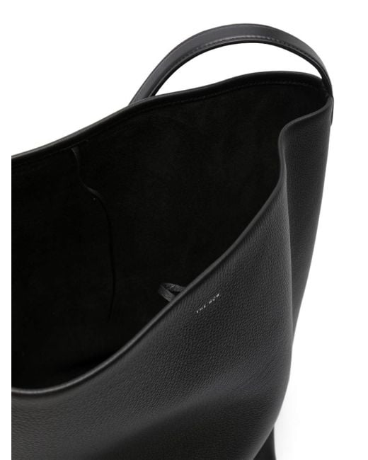The Row Black Large N/s Park Leather Tote Bag