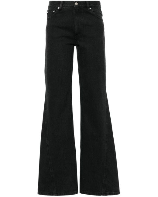 A.P.C. Black Halbhohe Straight-Leg-Jeans