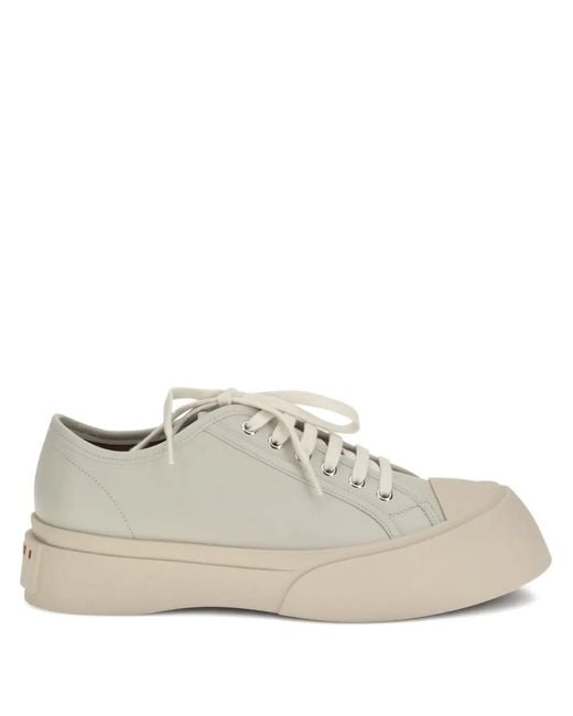 Marni White Pablo Lace-Up Sneakers for men