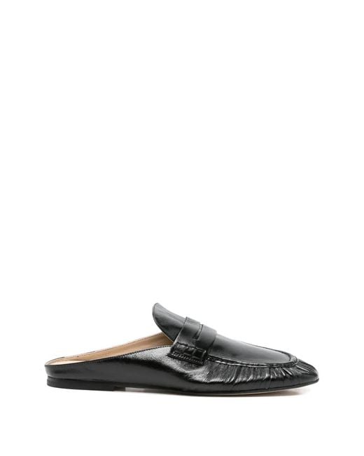 Alysi Black Mules À Fronces