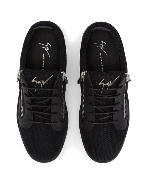 Giuseppe Zanotti Frankie Sneakers Met Logo in het Black voor heren