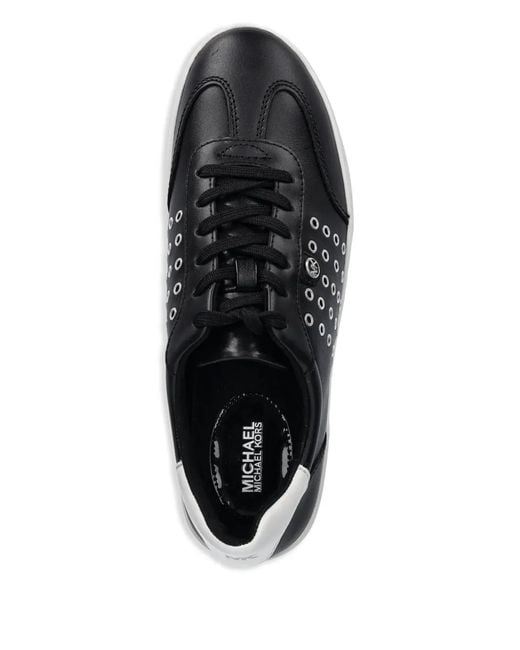 MICHAEL Michael Kors Black Leather Sneakers